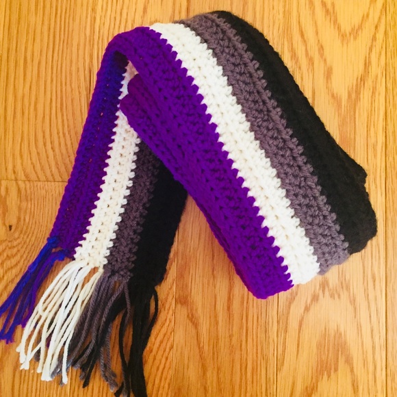 NEW ADDED Handmade Crochet LGBTQ+ Pride Flag Scarf - Picture 5 of 6
